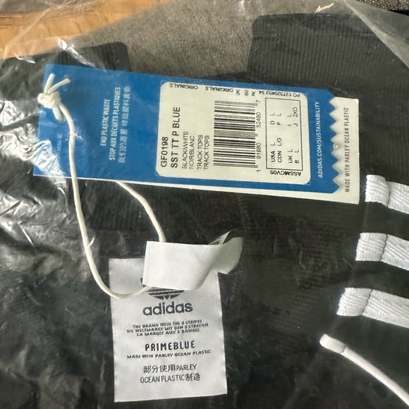 Adidas SST tracksuit jacket- black and white - Picture 3 of 4